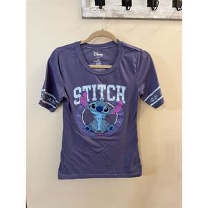 Disney Stitch Graphic T-Shirt Purple Women's Size M